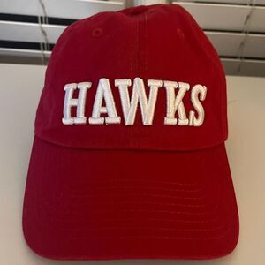 47 Brand Atlanta Hawks NBA Baseball Cap Red White Adjustable Hat Sports Fan Gear